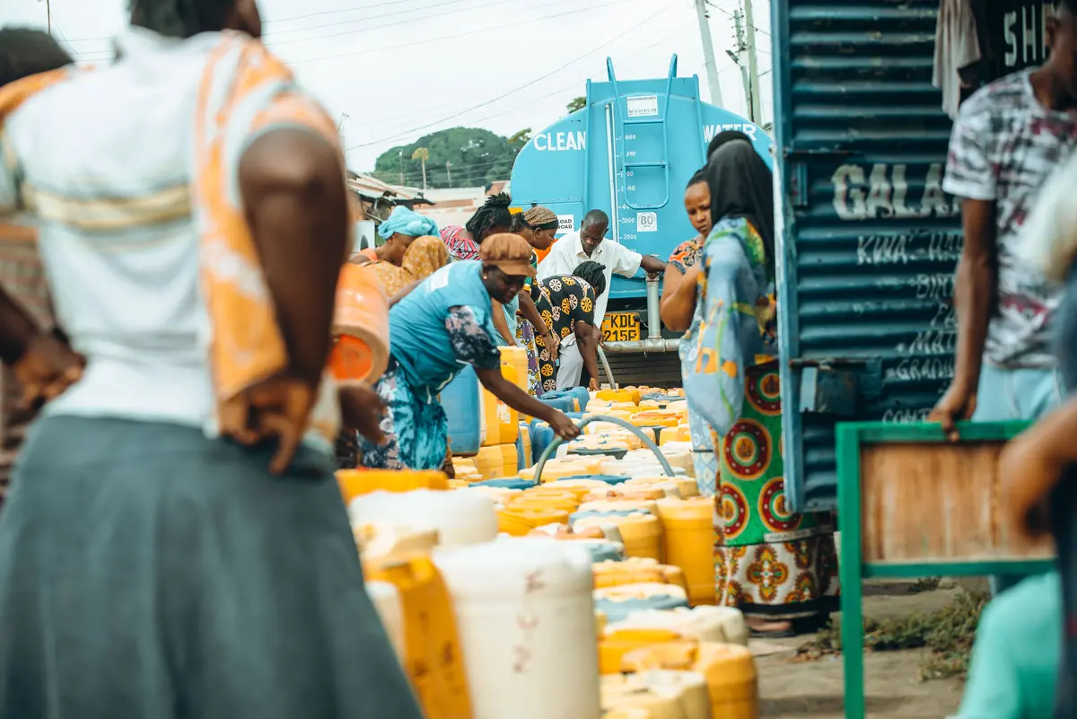 Shofco donating water to community in Mombasa county