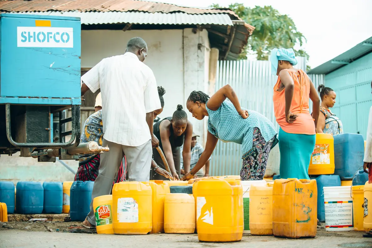 Shofco donating water to community in Mombasa county